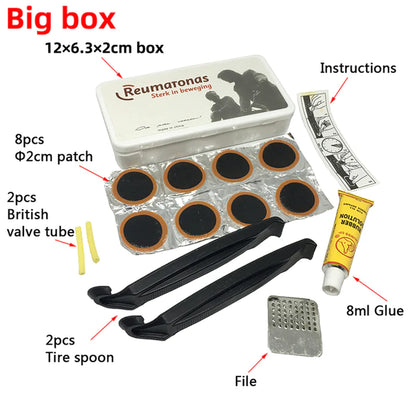 Brand New Bike Bicycle Flat Tire Repair Kit Tool Set Kit Patch Rubber Portable Fetal Best Quality Cycling Free Shipping